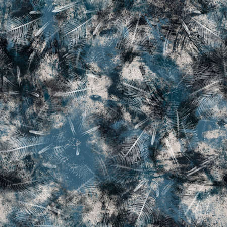 Seamless navy blue and white abstract grungy seamless surface pattern design for printの写真素材