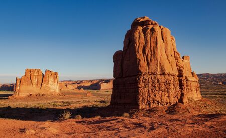 Early morning Arches National Parkの写真素材