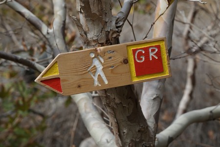 Shield hiking trailの写真素材