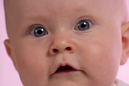 isolated closup of a baby