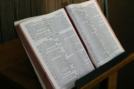 a bible ready to preachingの写真素材