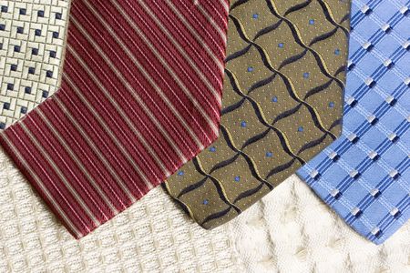 group of ties in various patternsの写真素材