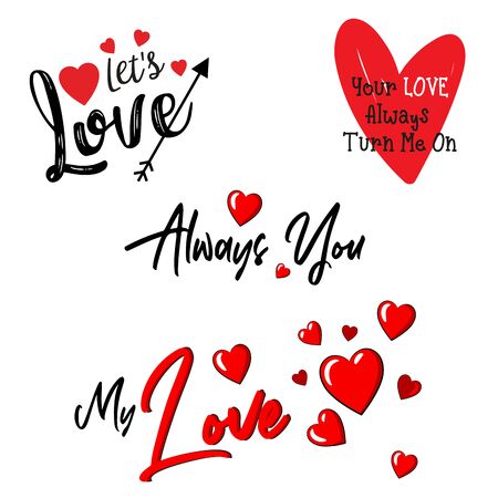 A romantic Valentines Day designs For Your Loving Day. This design of art is one of the most beautiful piece of explaining LOVE. These are exclusive, lovely Design for your artworks and othersのイラスト素材