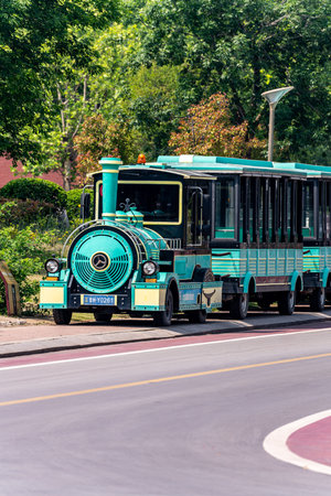 Big old train in Chiang Mai, Thailand.