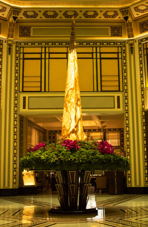 in Las Vegas. There are five seasonal themes that the Conservatory undergoes each year.の写真素材