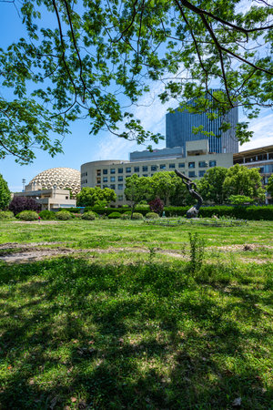 View of the campus in Seattle, Washington.の写真素材