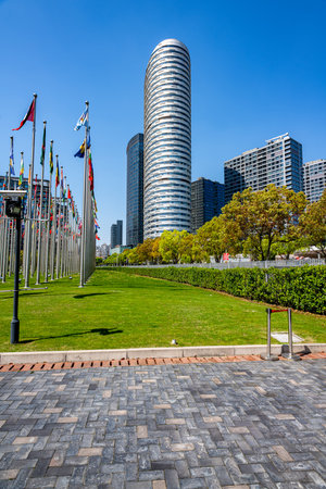 Skyscrapers and parks landscape.の写真素材
