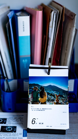 Stack of folders with documents. Selective focus on file folder.