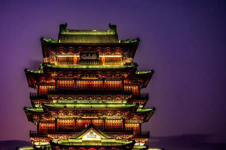 Kiyomizu-dera Temple at night, Kyoto, Japanの写真素材