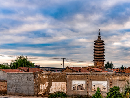 View of the ancient city of Xingtou in China.の写真素材