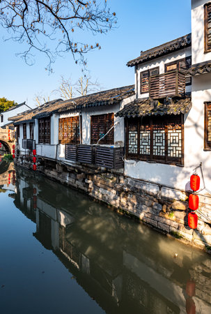 The old town of Suzhou is a UNESCO World Heritage Site.の写真素材
