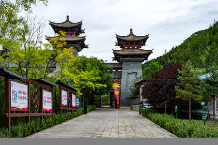 Ancient architecture scenery in the Eastern Royal Tombs of the Qing Dynasty, Zunhua, Hebei Province, china.の写真素材