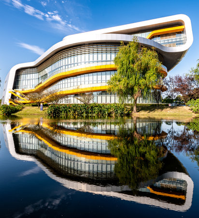 The modern building of the Ministry of Foreign Affairs of Thailand.の写真素材