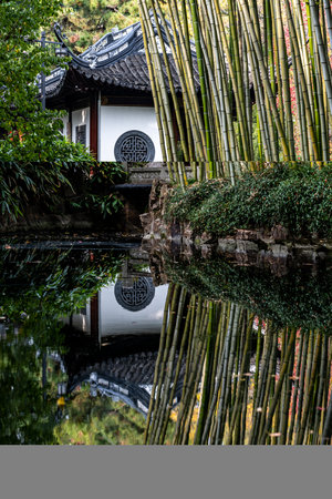 Hangzhou Lingnan Garden.の写真素材