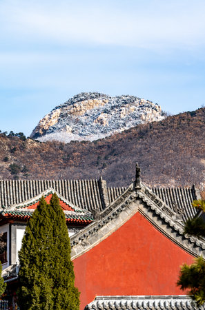 Ancient architecture scenery,, Hohhot city, Inner Mongolia autonomous region, Chinaの写真素材