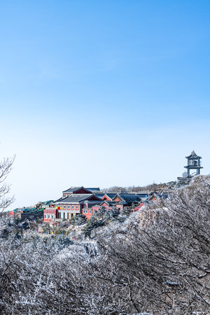 Hangzhou Wuhan Winter Scenery of the Huangshan Scenic Areaの写真素材