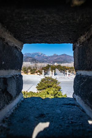 View from the window of the ancient fortress in Antalya, Turkeyの写真素材