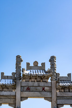 Ancient architecture scenery in the Eastern Royal Tombs of the Qing Dynasty, Zunhua City, Hebei Province, china.のeditorial素材
