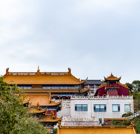 Traditional architecture of the Forbidden City in Beijing, China. The Forbidden City was the Chinese...