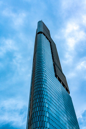 skyscraper in hongkong city, china.