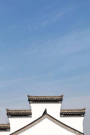 Ancient architecture scenery,, Hohhot city, Inner Mongolia autonomous region, Chinaの写真素材