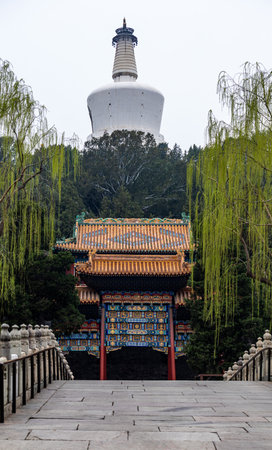 White pagoda in the Eastern Royal Tombs of the Qing Dynasty, Zunhua, Hebei Province, china.の写真素材