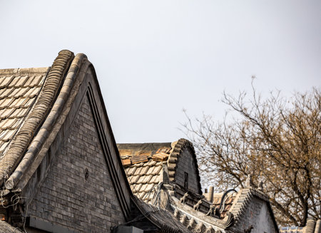Roofs of old buildings in Suzhou, Jiangsu Province.