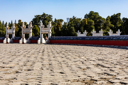Temple of Heaven in Beijing, China. One of the largest ancient temples in the world.の写真素材