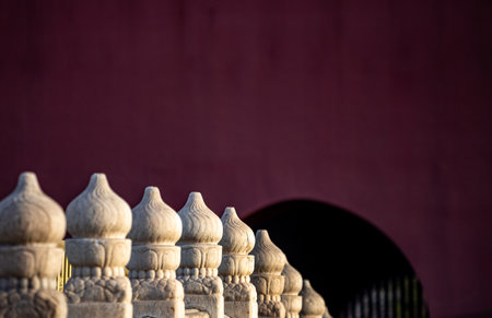 Architectural detail of the Forbidden City in Beijing, China.の写真素材