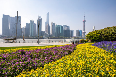 Beautiful flower garden in Shanghai China