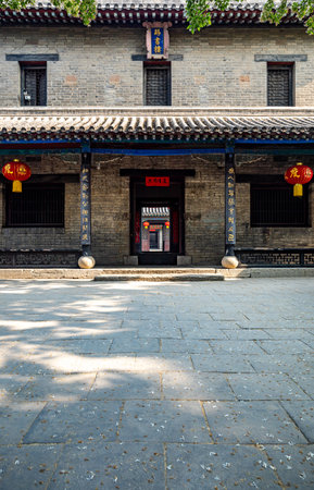 traditional Chinese architecture in the Beihai Park,, Beijing, Chinaの写真素材