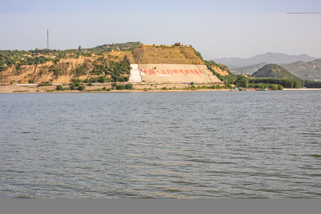 China, Henan Province, Jinzhong City, Jinzhong Lake sceneryのeditorial素材