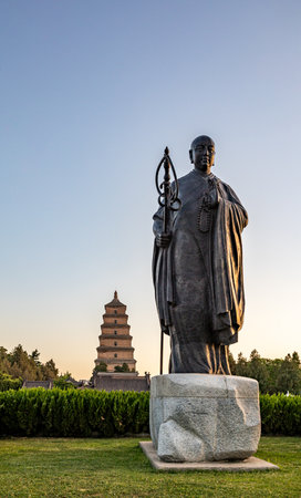 Statue of Hengshan Buddha in Hengshan Park, Shanghai, Chinaの写真素材