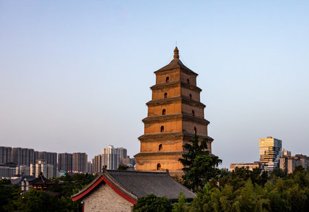 Hohhot pagoda landscape, Hohhot city, Inner Mongolia autonomous region, China