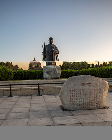 Mao Zedong monument in Hohhot city, Inner Mongolia autonomous region, Chinaの写真素材