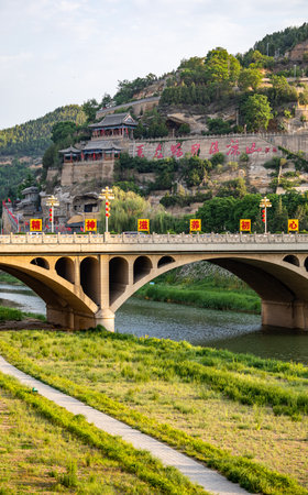 Stone bridge landscape in Hangzhou.の写真素材