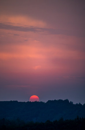 Sunset at Doi Inthanon National Park, Thailand.の写真素材