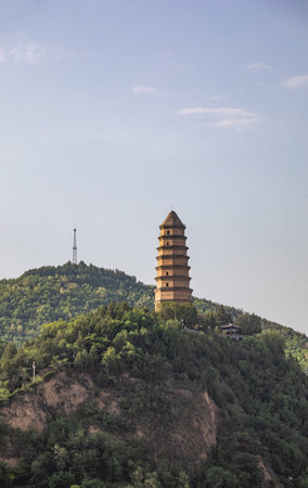 Hohhot Tower landscape architecture,, Hohhot city, Inner Mongolia autonomous region, Chinaのeditorial素材