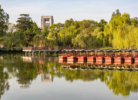 China, Henan Province, Jinzhou City, Jinji Lake Scenic Areaの写真素材