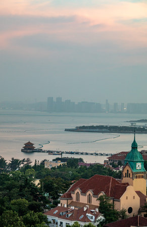 Havana, capital city of Cuba, view from the hillの写真素材