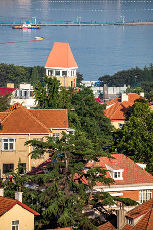 Panoramic view of the city of Istanbul, Turkeyの写真素材