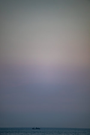 Beautiful sea and sky at twilight time. Natural background and wallpaper.