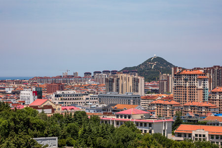 Panoramic view of the city of Antalya, Turkeyの写真素材