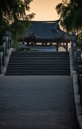 Korean traditional architecture in Gyeongbokgung Palaceの写真素材
