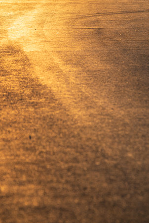 Abstract background of asphalt road in sunset light. Abstract background of asphalt roadの写真素材