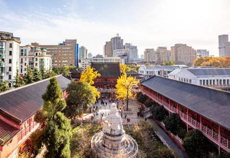 Korean traditional architecture in the city of Seoul, South Korea.の写真素材