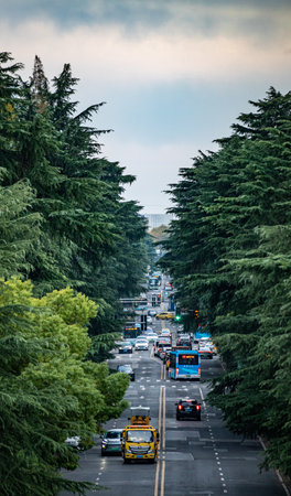 Traffic on the road.の写真素材