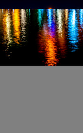 Reflection of the night sky in the water. Abstract background.