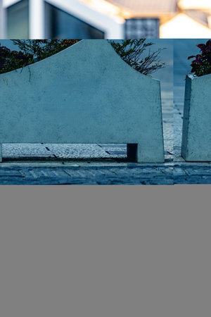 Detail of a stone sidewalk in the center of the city.