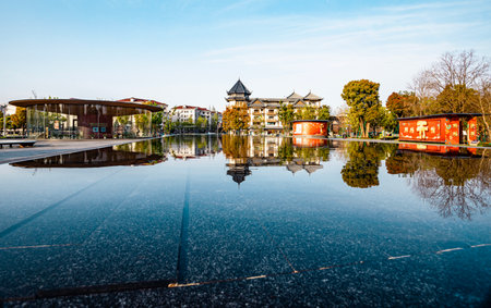 Lake Zurich in the morning.の写真素材